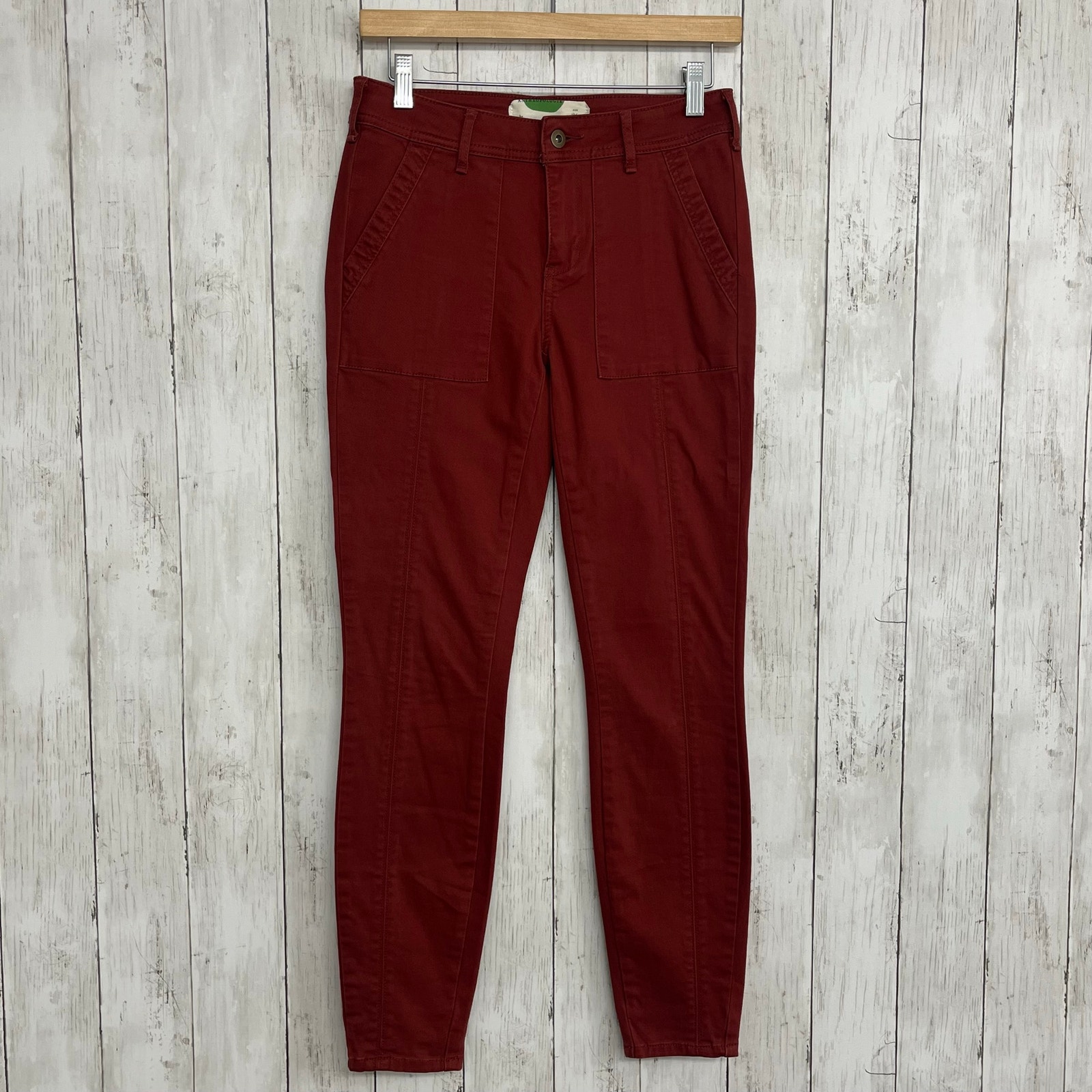 Anthropologie Ankle Length Pants Size 26 Mid Rise Minimalist Cotton Basic